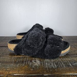 NEW Birkenstock Arizona Shearling Big Buckle Womens Size 5 EU 36 Narrow Slippers